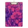 thumbnail image 2 of Floral Pattern in Pink and Purple 12.5x9in Clipboard, Durable Acrylic with Metal Clip and Wall Hook for Office or Classroom, 2 of 10