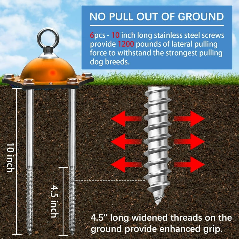 Dog Tie Out Cable and Ground Stake 10 Ft photo 2
