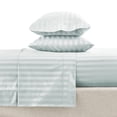 thumbnail image 2 of Hotel Style 4-Piece 600 Thread Count Green Stripe Egyptian Cotton Adult Bed Sheet Set, King-Deep Pocket, 2 of 6