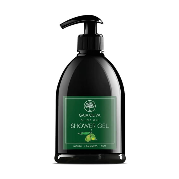 Gel de ducha de aceite de oliva GAIA Oliva – Gel de ducha natural con té verde hidratante para mujeres y hombres Gel de baño y ducha a base de plantas para piel seca 16.9 onzas líquidas (paquete de 1)