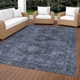 thumbnail image 3 of Addison Rugs Chantille Indoor/Outdoor Traditional Global Denim Machine Washable Rectangle Rug, 10' x 14', 3 of 8