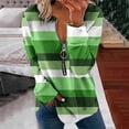 thumbnail image 2 of safuny Women's Blouses Shirts Fashion Casual Long Sleeve Gradient Color V Neck Blouse TShirt Ladies Tops Loose Dressy Lounge Trendy Blazer Pullover Green XL, 2 of 5