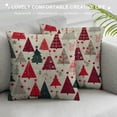 thumbnail image 3 of ONETECH Christmas Pillow Covers Christmas Decor  Pillowcase Geometric Colorful Christmas Tree Throw Pillows Winter Farmhouse Holiday Decorations Cushion Covers for Couch Home Sofa, 3 of 5