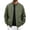 Army Green, variant on WIZUTIZ Men's Casual Jacket Solid Color Loose Breathable Zip Collar Long Sleeve Polyester Outerwear Relaxed Fit for Daily Commute Outdoor All-Season Wear Mens Fashion