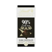 Lindt Excellence 90% Dark Supreme Chocolate Bar 100g - Pack of 2