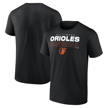 Men s Black Baltimore Orioles Stacked Baseball T-Shirt