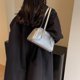 thumbnail image 2 of Bolso Hombro para Mujer Bolso Boston Color Sólido para Compras Viajes (plata), 2 of 9