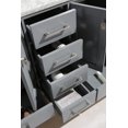 thumbnail image 3 of Design Element London 61" Double Sink Bathroom Vanity Set in Gray with Carrara Marble Top, 3 of 5