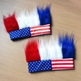 thumbnail image 3 of Wiywef American Flag Hairy Headband Hat Crazy US Football Cheer Headwear USA Football Fans Hat Accessories for Football Match, 3 of 7