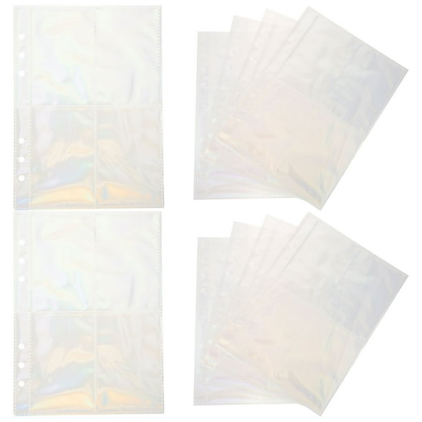 KAKOWELY Carpeta de 10 hojas Fundas para fotos Funda para álbum de fotos Funda para tarjetas fotográficas Página de álbum de fotos Fundas para fotos