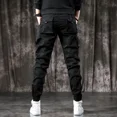 thumbnail image 5 of Pantalones Cargo Negros para Hombre con Bolsillos Pantalones Vaqueros Masculinos Motociclista Clásico 2024 Tendencia Diseñador Otoño Ropa Denim, 5 of 5
