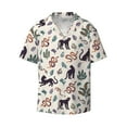 thumbnail image 3 of Goofa Black Cat And Snake Printed Men's Casual Short-sleeved Shirt,Lightweight Breathable Button-down,Summer Casual men's top,Versatile Fashion shirt-X-Large, 3 of 7
