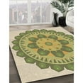 thumbnail image 3 of Ahgly Company Machine Washable Indoor Round Transitional Brown Gold Area Rugs, 7' Round, 3 of 7