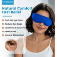 thumbnail image 2 of FACEMOON Contoured Cooling Gel Eye Mask Snug Fit Cold Compress for Puffiness, Migraines, Dark Circles, Sinus Relief, Reusable, Universal Fit, Blue, 2 of 11