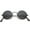 Black / Smoke, variant on True Vintage Small Thin Frame Circle Sunglasses Neutral Colored Lens 42mm (Black / Smoke)