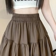 thumbnail image 6 of Fsqjgq Ballet Skirt Business Casual Skirts for Women Plaid Skirt Black Lace Skirt Y2K Bubble Skirt High Waisted Sweet A Line Flared Pleated Skirt Midi Tulle Petticoat Puffy Ruffle Skater Skirt XL, 6 of 8
