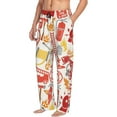 thumbnail image 3 of Kdxio Firefighter Icons Print Men's Sleep Pajama Pant Lounge Pants with Pockets, 3 of 8