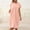 Pink, variant on Women's Solid Color Hooded Short Sleeve Bath Robe, Quick Dry Water Absorbent Coral Fleece Loose Midi Loungewear Sleepwear Green Free Size