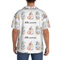 thumbnail image 5 of Disketp Men's Hawaiian Summer Gnome Print Shirts Button Down Holiday Beach Shirts-X-Large, 5 of 7