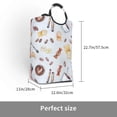 thumbnail image 3 of XMXT Large Collapsible Laundry Hamper, Coffee Food Illustration Laundry Basket with Aluminum Handle, 50L Gray, 3 of 7