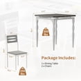 thumbnail image 1 of 3-piece dining mesa set para 2 - compact mesa y sillas con ergonomic comfortable seating, ideal para para small spaces like kitchens y apartments, 1 of 8