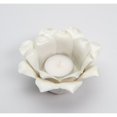 thumbnail image 2 of Ceramic White Flower Candle Holder 4.25in  Mom Wedding, 2 of 3