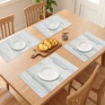 thumbnail image 3 of Unique Bargains Kitchen Placemats Set of 6 Plastic Indoor Washable Table Mat Blue, 3 of 6