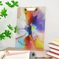thumbnail image 5 of FMSHPON Abstract Blue Violet Flower Clipboard Hardboard Wood Nursing Clip Board and Pull for Standard A4 Letter 13x9 inches, 5 of 7