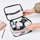 thumbnail image 2 of Almacenamiento grande del bolso de viaje transparente impermeable portátil del bolso transparente de los cosméticos del bolso de cosméticos oso de fresa Electrónica, 2 of 5