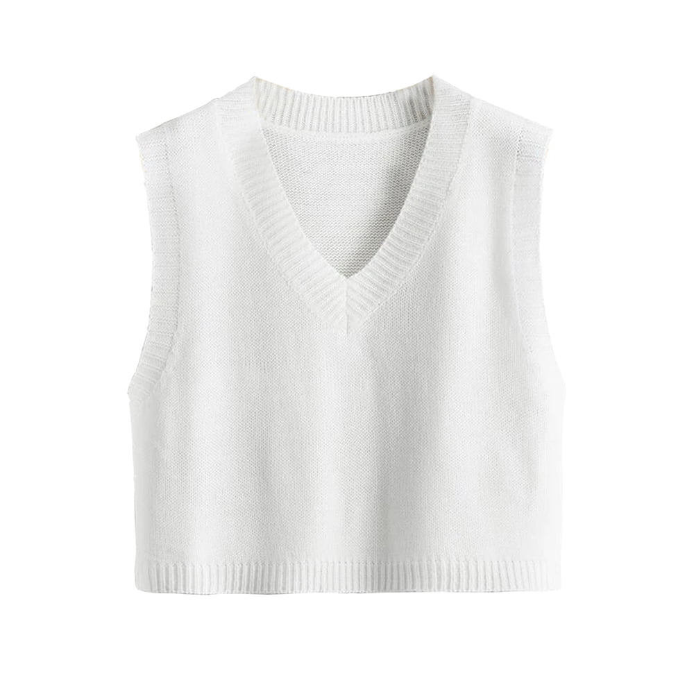 Womens Clothing Jumpers and knitwear Sleeveless jumpers Monki Synthetic Soft Cable Knit Vest in White 