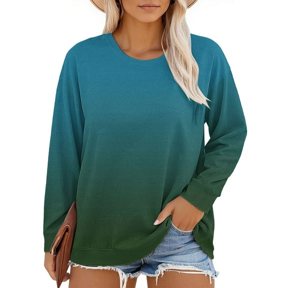 Juniors T-Shirts Plus Size Neck T Shirts Women Long Sleeve Tops Casual Summer Tshirts Loose Fit Tee T Shirts for Women