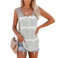 thumbnail image 3 of Camiseta sin mangas estampada sin mangas con estampado tie-dye para mujer, gris claro, S Sweethay AP002428-09, 3 of 5