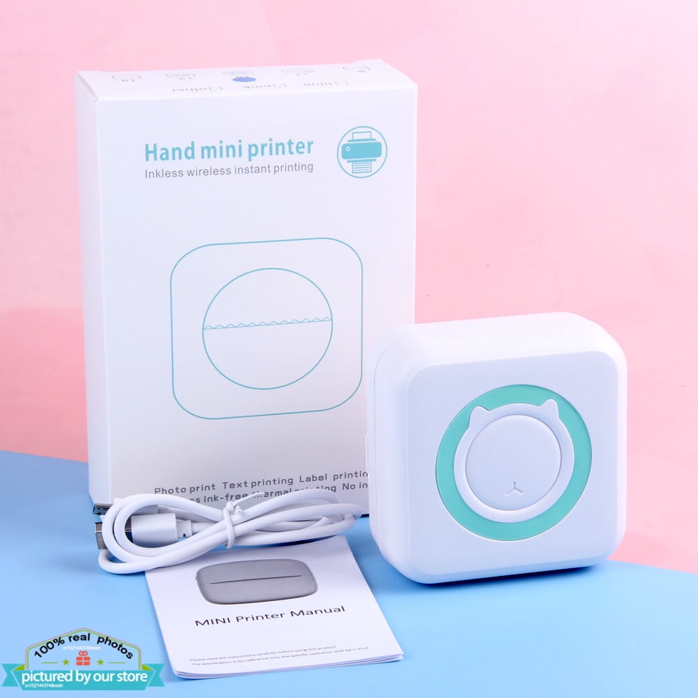 Pocket Thermal Printer Wireless BT Connect Printers 200DPI Thermal Printer for Paper Photo Printing Ink-free Printing