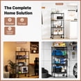 thumbnail image 4 of EDX 4 Tier Heavy Duty Adjustable Wire Shelving with Wheels, Storage Racks for Garage Kitchen Pantry Laundry Office, Easy Assembly, 23"W x 13"D x 48"H, Black, 4 of 11