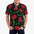 thumbnail image 1 of Fotbe Cherry Camiseta Polo de Golf para Hombre con Estampado – Camisa Deportiva Transpirable con Cuello Abotonado-Large, 1 of 6