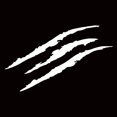 thumbnail image 1 of 2 Pcs Car Stickers Reflective Monster Claw Marks Scratch Stripe Marks Auto Headlight Decal Dinosaur Raptor Scratches Decor, White, 1 of 6