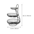 thumbnail image 2 of POINTERTECK 1Pc Iron Living Room Fruit Basket 3-Tier Exquisite Fruit Storage Basket, 2 of 6