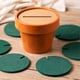 thumbnail image 4 of Juego de 6 posavasos de cactus hechos a mano con soporte para maceta, 4 of 5
