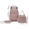 thumbnail image 2 of GPOECD Stylish and Functional Corduroy 3 Piece School Backpack Set for Students Including Shoulder Tote Bag School Backpack Black,One Size, 2 of 3