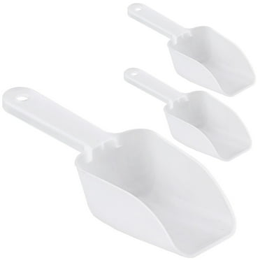 Ogetok Plastic Ice Scoop Clearance, Clear Bar Scooper, Multi-purpose Kitchen Scoop for Flour, PopCorn, Coffee Beans and Pet Food