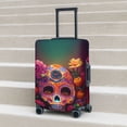 thumbnail image 6 of Gukieu Vintage Patterned Skull Print Suitcase Protective Cover, Elastic Zipper Buckle Suitcase Protective Cover, Suitable for Travel, Business Trip-Large, 6 of 7