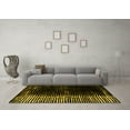 thumbnail image 3 of Ahgly Company Machine Washable Indoor Square Abstract Yellow Modern Area Rugs, 8' Square, 3 of 4