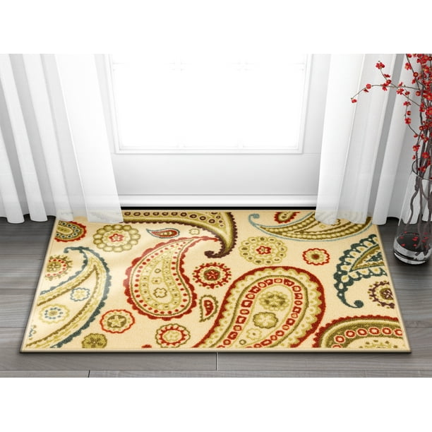 Well Woven NonSkid Slip Rubber Back Antibacterial 18" x 31" Door Mat