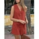 thumbnail image 5 of Conjunto de Chaleco sin Mangas y Shorts para Mujer PRETTYGARDEN Rojo Óxido Talla L, 5 of 7