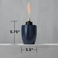 thumbnail image 5 of TIKI Brand Herringbone Blue Glass Tabletop Torch Set of 3, 5 of 5