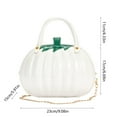 thumbnail image 3 of Oioii Women Pumpkin Shaped Crossbody Shoulder Bag Unique Weird Handbag Novelty Halloween Pumpkin Bag, 3 of 7