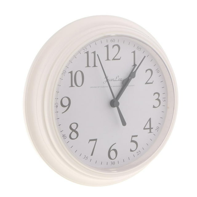 Reloj de pared BLESIY silencioso Analógico de 9 Pulgadas blanco