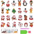 thumbnail image 3 of Kit de pintura de diamante 5D de 24 piezas, pegatina con tema navideño de pintura de diamante DIY, kits de pegatinas de pintura de diamante, kit completo de bordado de diamante para pegatinas de pared, 3 of 5