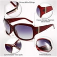thumbnail image 4 of FEISEDY Classic Oversized Polarized Sunglasses Women Wrap Square Shades B2504, 4 of 6