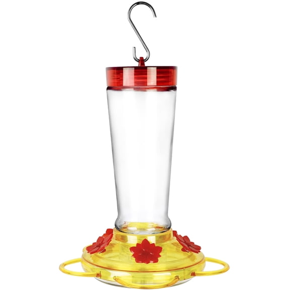 Comedero para colibríes Joliyou, de cristal, 300 ml, para colgar en exteriores